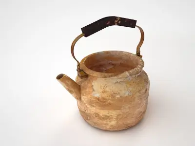 Rusty kettle Low-poly 3D model purchase