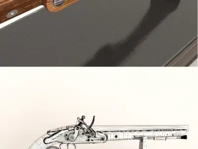 Flintlock  Pistol 3D model