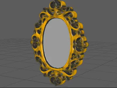 MIRROR gold ornate 3D model