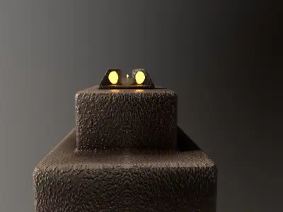 X-94 Laser Pistol SMG Low-poly 3D model