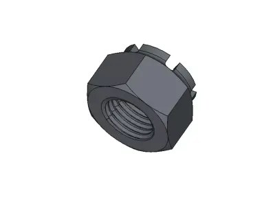 M36 Castle Nut 3D model