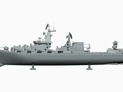 Warship moskva for 3d print 3D print model