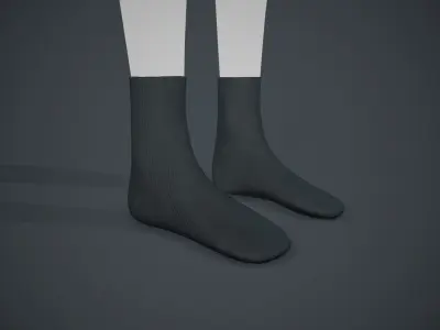Black Socks Style 4 Low-poly 3D model