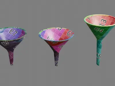 Funnels Low-poly 3D model