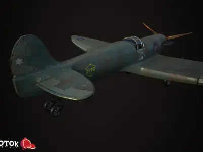 Spitfire wwii fighter plane 3D model