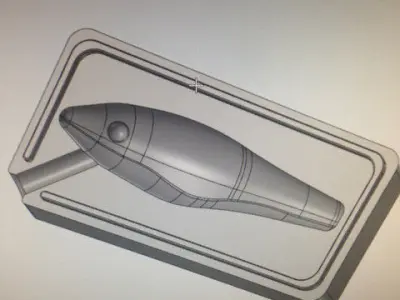 Fishing lure mold Free 3D model