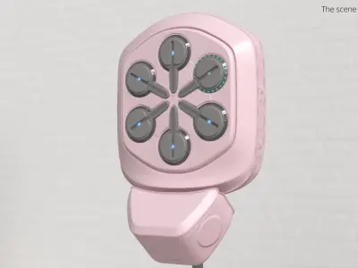 Floor Boxing Reflex Station Pink 3D model