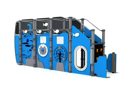 Kids outdoor commercial play structure 3D model 3D model get