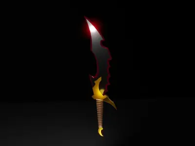 Solo-Leveling - Knight Slayer - Dagger Low-poly 3D model