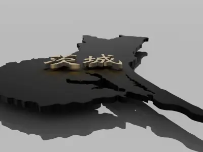 Ibaraki map 3D model