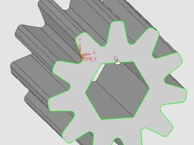 3d Gear with arrow in middle 3D model