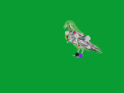 Peregrine Falcon Low-poly 3D model