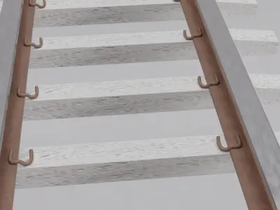 Simple Rail train 3D model