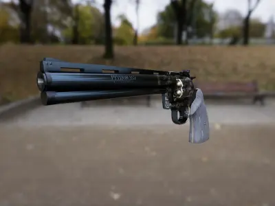 Colt Python Low-poly 3D model