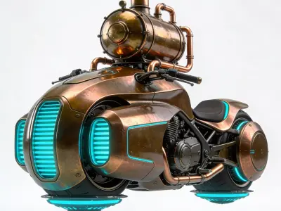 Aether-Cruiser AC-1 Speeder Low Poly 3D Model Low-poly 3D model