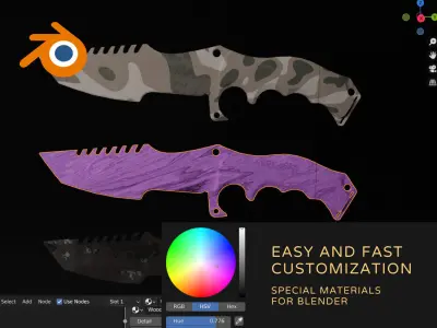 Military knife - Melee weapon 3D model