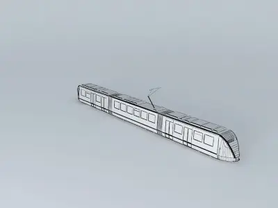 Tram metro train Free 3D model