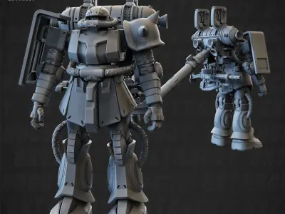 Zak-Who II Thunderclap Poseable Set 140mm 3D print model