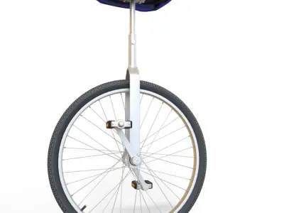 Unicycle Low-poly 3D model