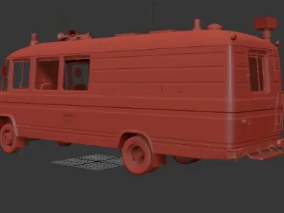 Mercedes Benz L 508 D Emergency Command Vehicle 1978 3D print model