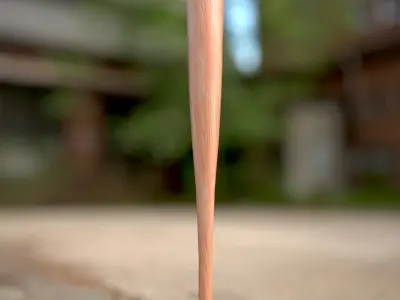 Club bat Low-poly 3D model