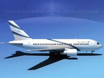 Boeing 767-100 El Al 3D model
