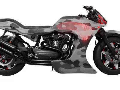  Military Motorcycle 3D model
