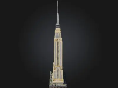 Model Empire Building   A Sleek Symbol of Urban Modernity 3D model
