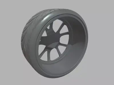 Wheel 04 Low-poly 3D model