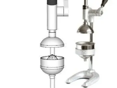 manual orange squeezing 3D model
