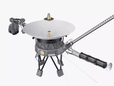 Voyager 1 gold lamp 3D model