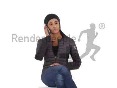 Carla Animated 004 Sitting Calling