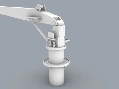 LNG Ships Deck Crane PM 3D print model