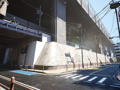 Tokyo street Part 1 Low-poly 3D model