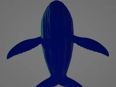 Whale High and Low poly FBX Low-poly 3D model