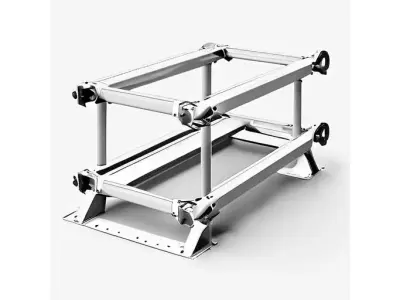Industrial Factory Equipment Skid Frame for 3D print 3D model