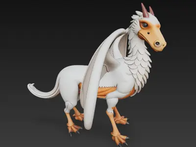 Hippogriffs Realistic 3D Model Basic - Low Poly Realistic Low-poly 3D model purchase