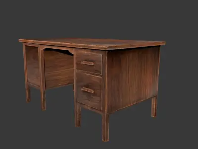 Antique Desk  Low-poly 3D model