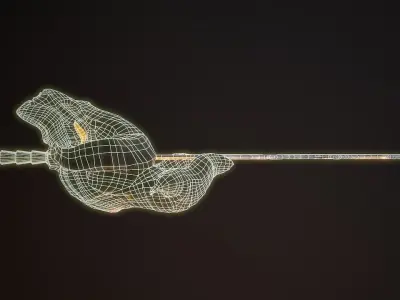 Stylized Sword Wearpon with deamon head PBR low-poly game ready Low-poly 3D model