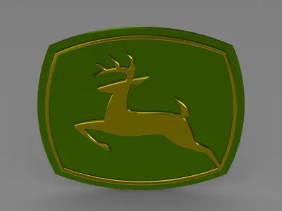 John Deer logo 3D model