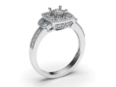 solitaire with ring sizes  8 part S77 3D print model