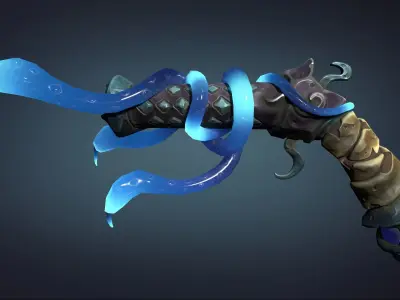 Snake pistol Low-poly 3D model