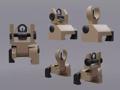 Foldable Iron Sight  Free 3D model
