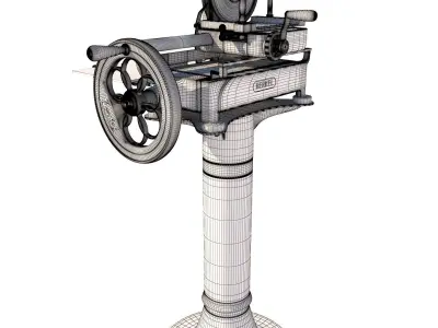 Berkel Food Ham Slicer Volano with Black Pedestal 3D model