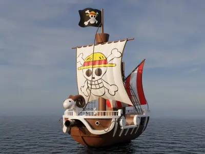 Going merry Low-poly 3D model