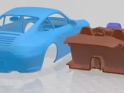 Porsche 911 Carrera 2011 997 Printable Car 3D print model