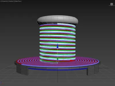 Method 4 Phase Solenoid - 4x Flux Density - 4x Magnetic Torque 3D model