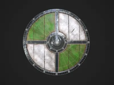 Medieval Shield A Low-poly 3D model