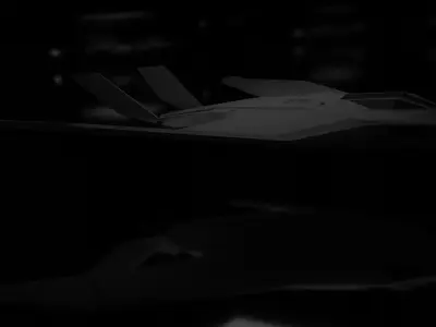 STEALTH SPACECRAFT BOMBER LOW POLY Low-poly 3D model