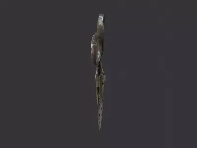 Rusty Scissors 3D Model Low-poly 3D model